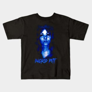 Scream Queen Ingrid Pitt Design Kids T-Shirt